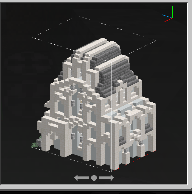Каменная вилла в редакторе схем Minecraft